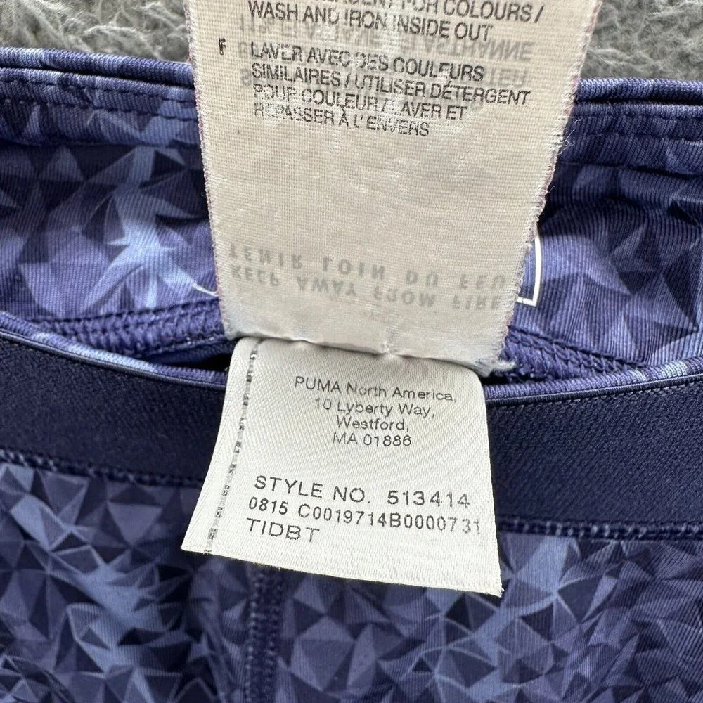 Puma Leggings Women's Small Purple Geometrical Print‎ Capri Leggings